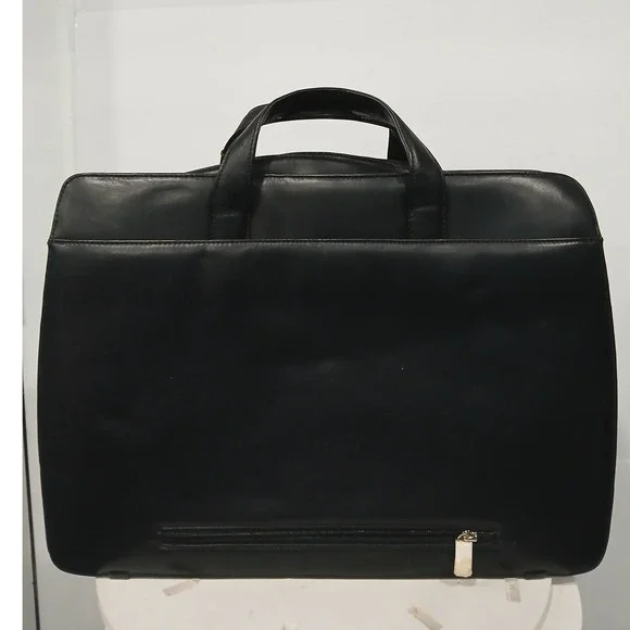 NEW Hartmann Limited Edition Black Leather Laptop Lawyer Briefcase Messenger Bag - Picture 4 of 10